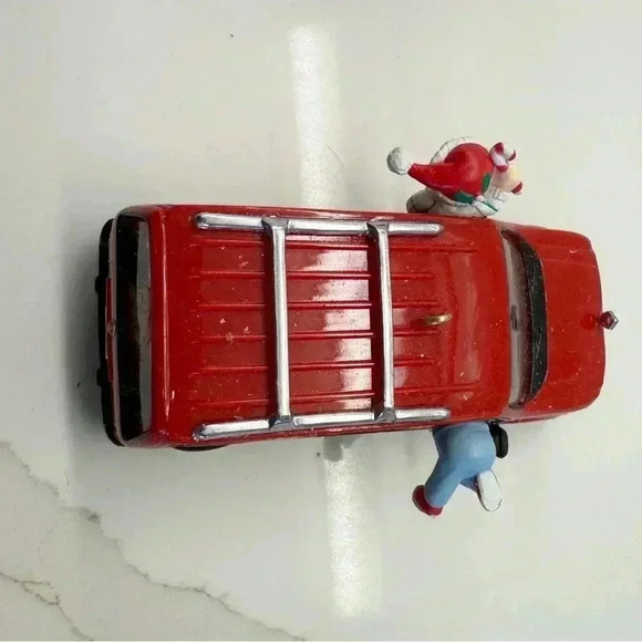VINTAGE!! Enesco "Mom's Taxi" Christmas Ornament Red Car 1990 Holiday Decor - Picture 7 of 10